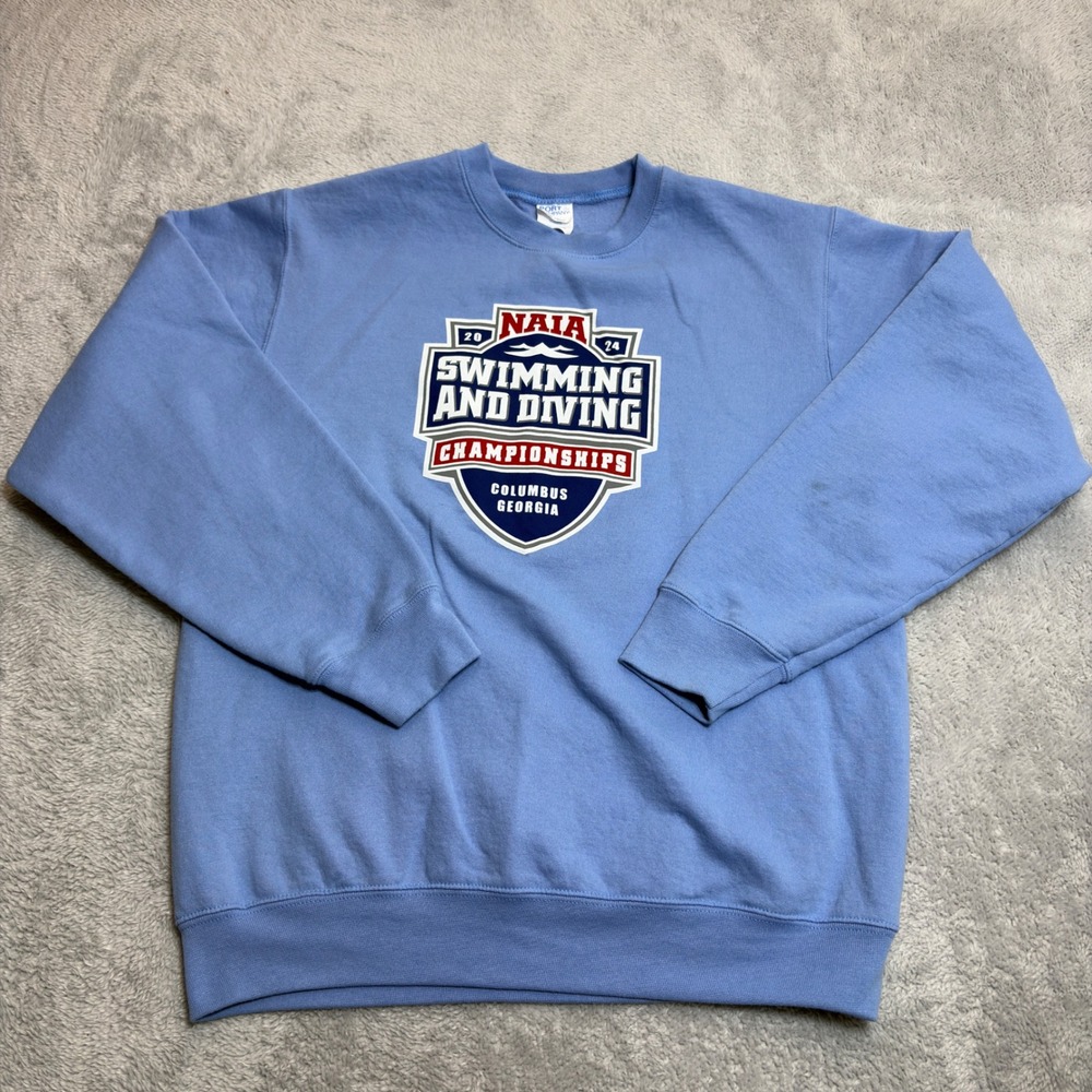 Port & Company Sweatshirt Women M Blue NAIA Swimming Diving Championships 2024